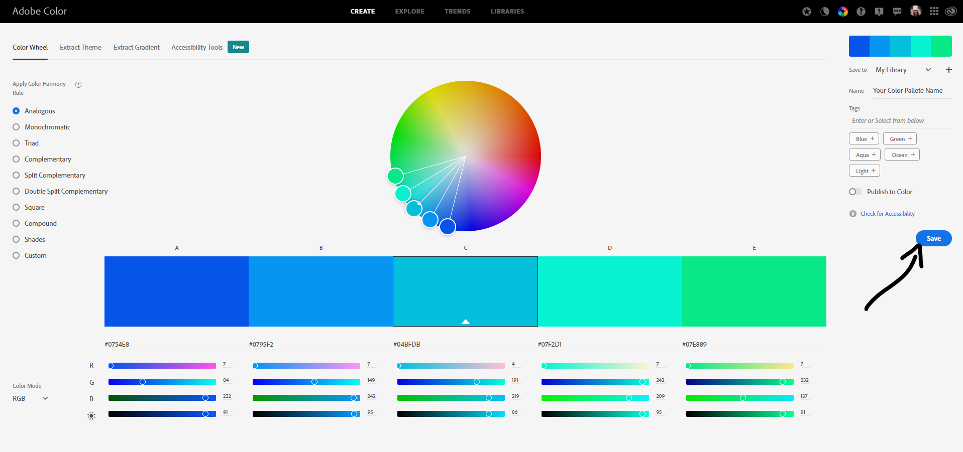 Guide How to Create An ASE color palette file with Adobe Color Rule72